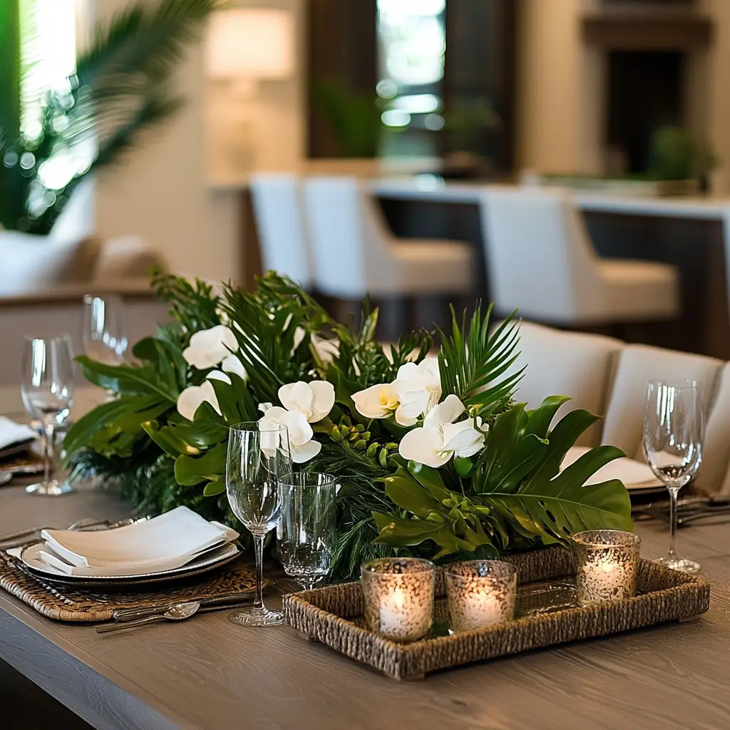 A Low, Lush Greenery Arrangement
