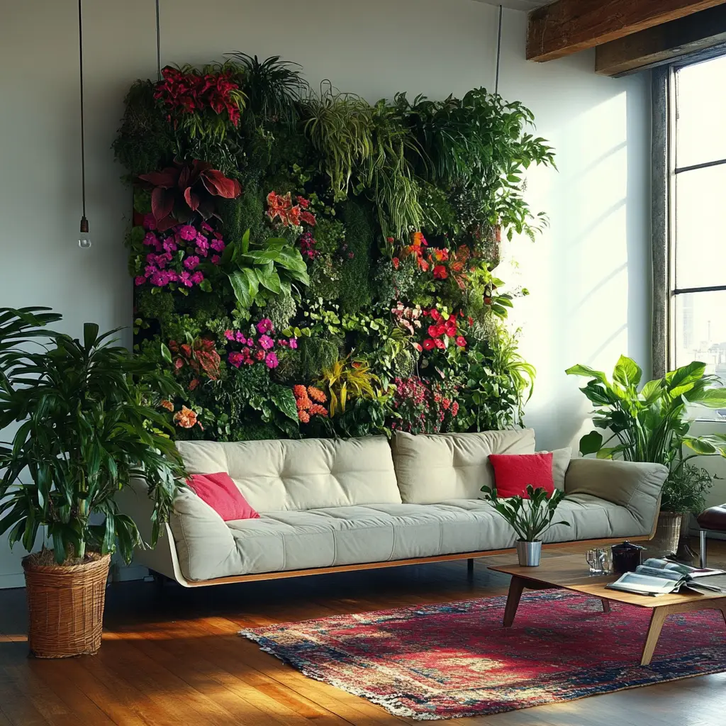 Add Vertical Gardens or Hanging Plants