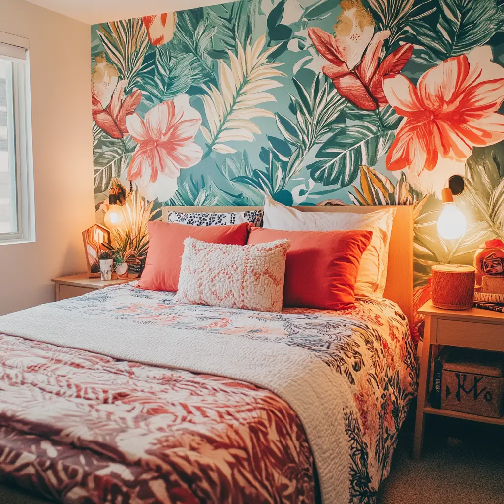 Add a Pop of Color with Peel-and-Stick Wallpaper