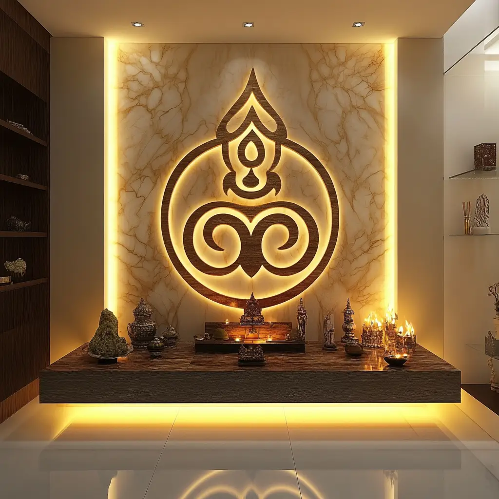 Backlit Om or Mantra Wall