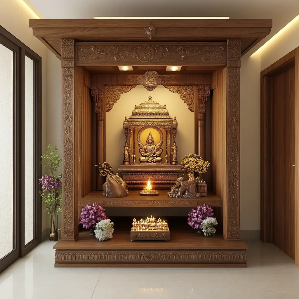 Compact Foldable Mandir