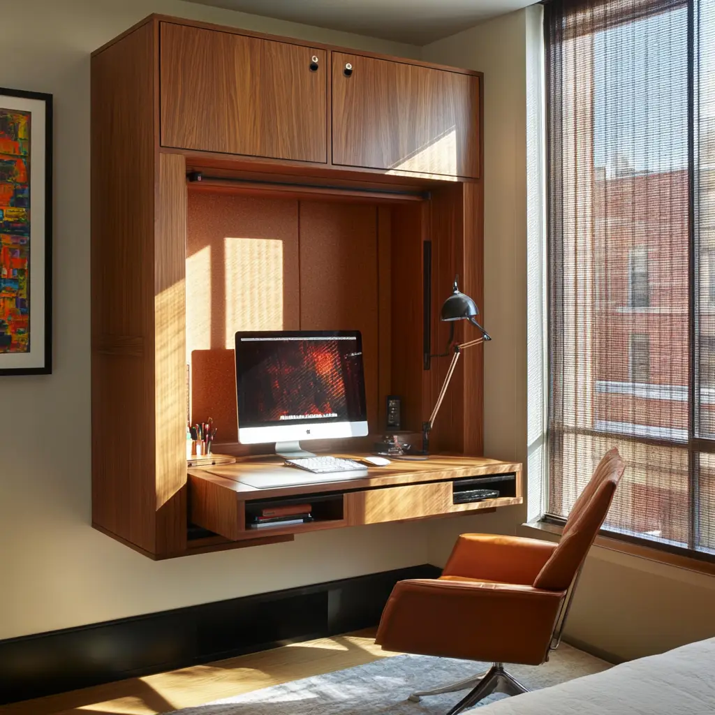 Consider a Fold-down Desk or Console