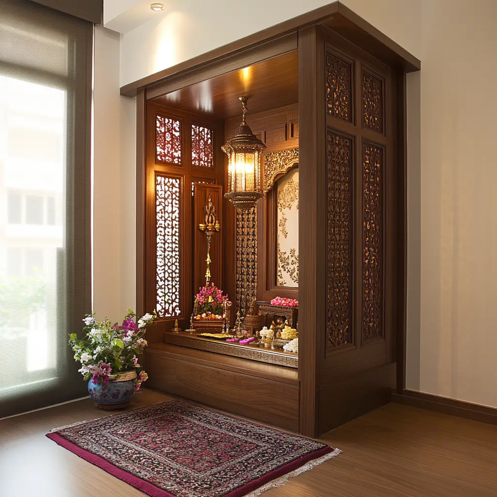 Corner Pooja Space