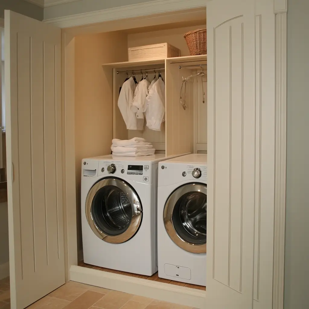 Create a Hidden Laundry Closet