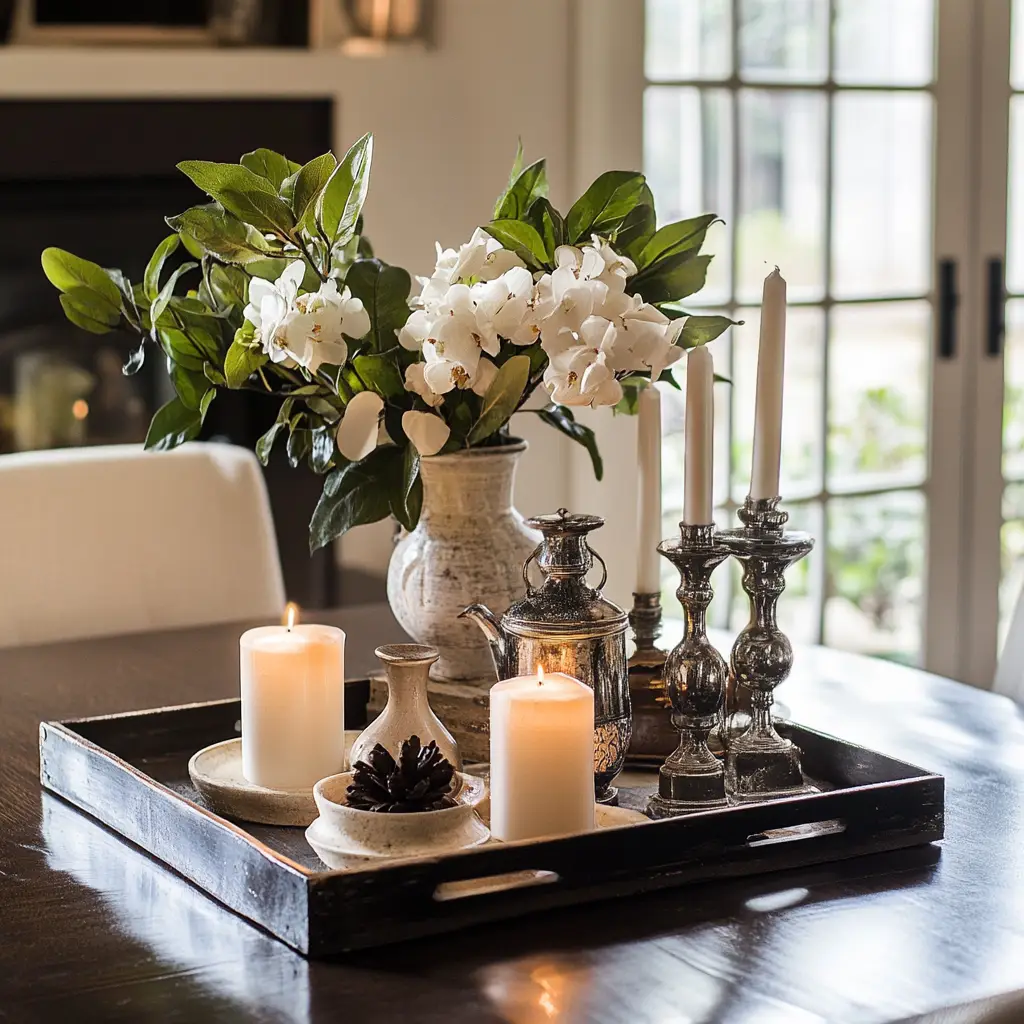 Decorative Trays with Layered Items