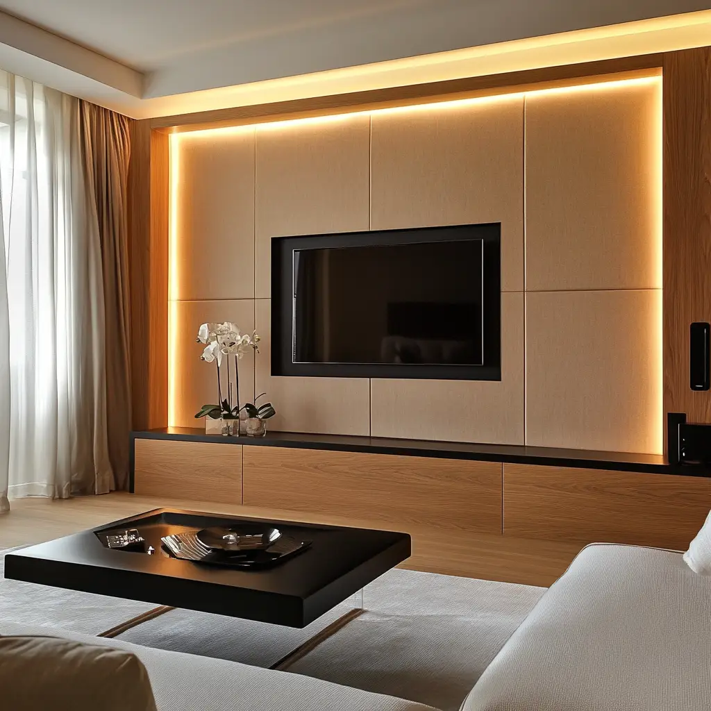 Floating TV Console Wall
