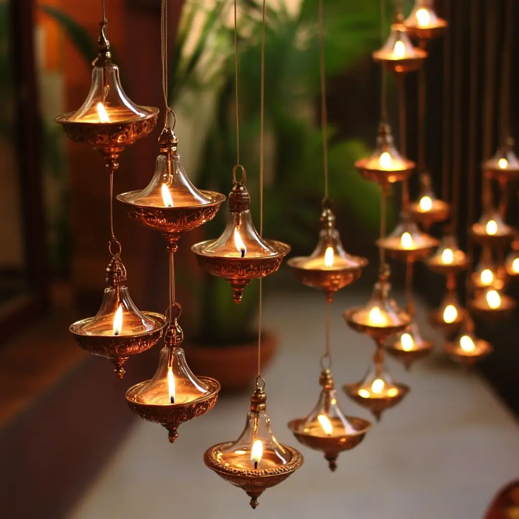 Hanging Diyas or Lamps