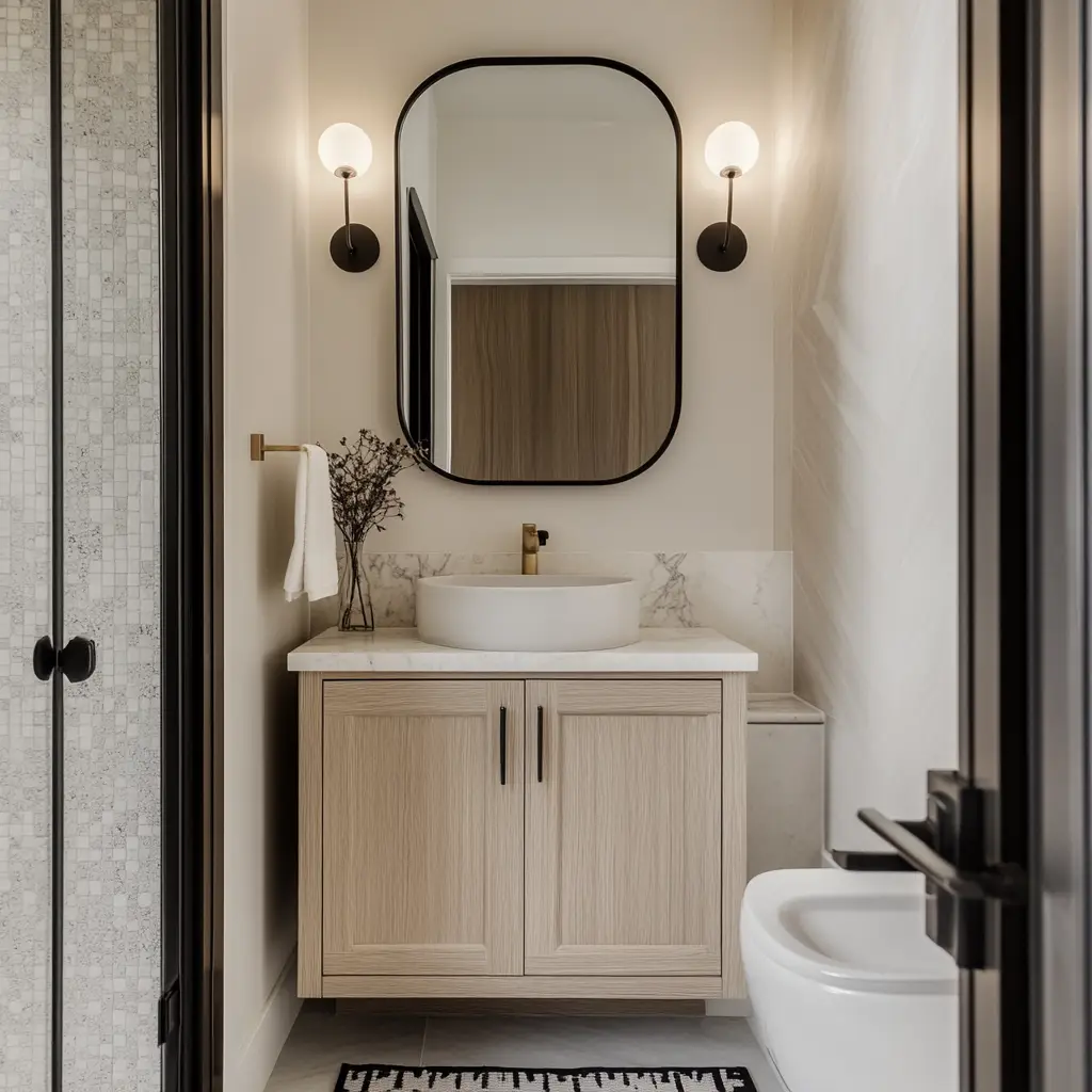 Incorporate Brass or Matte Black Fixtures