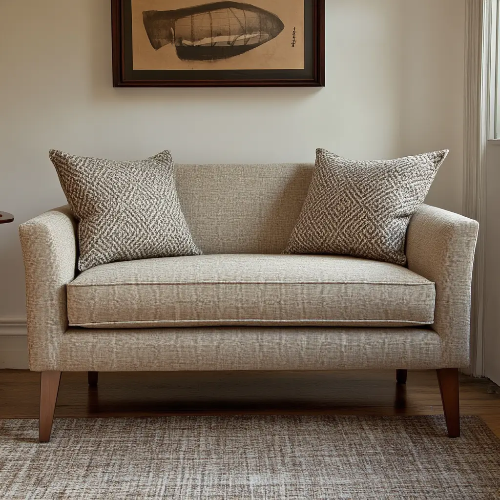Loveseat with Slim Arms
