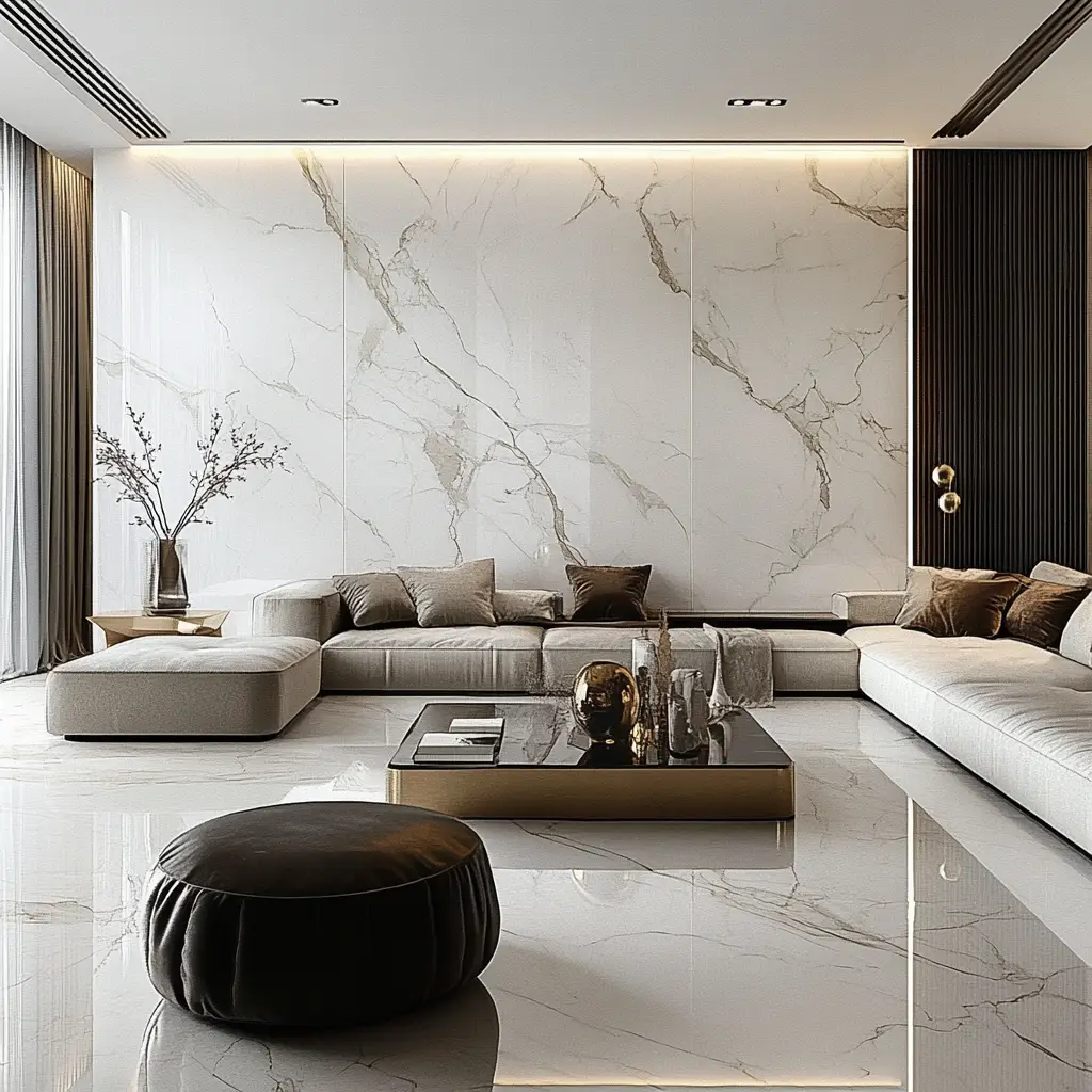 Marble and Metallic Accents