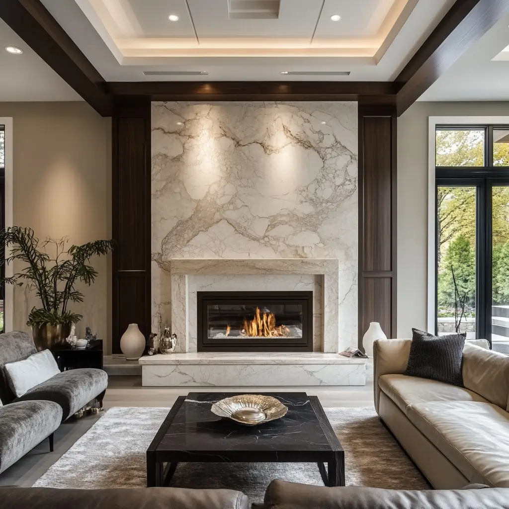 Marble or Stone Accent Wall