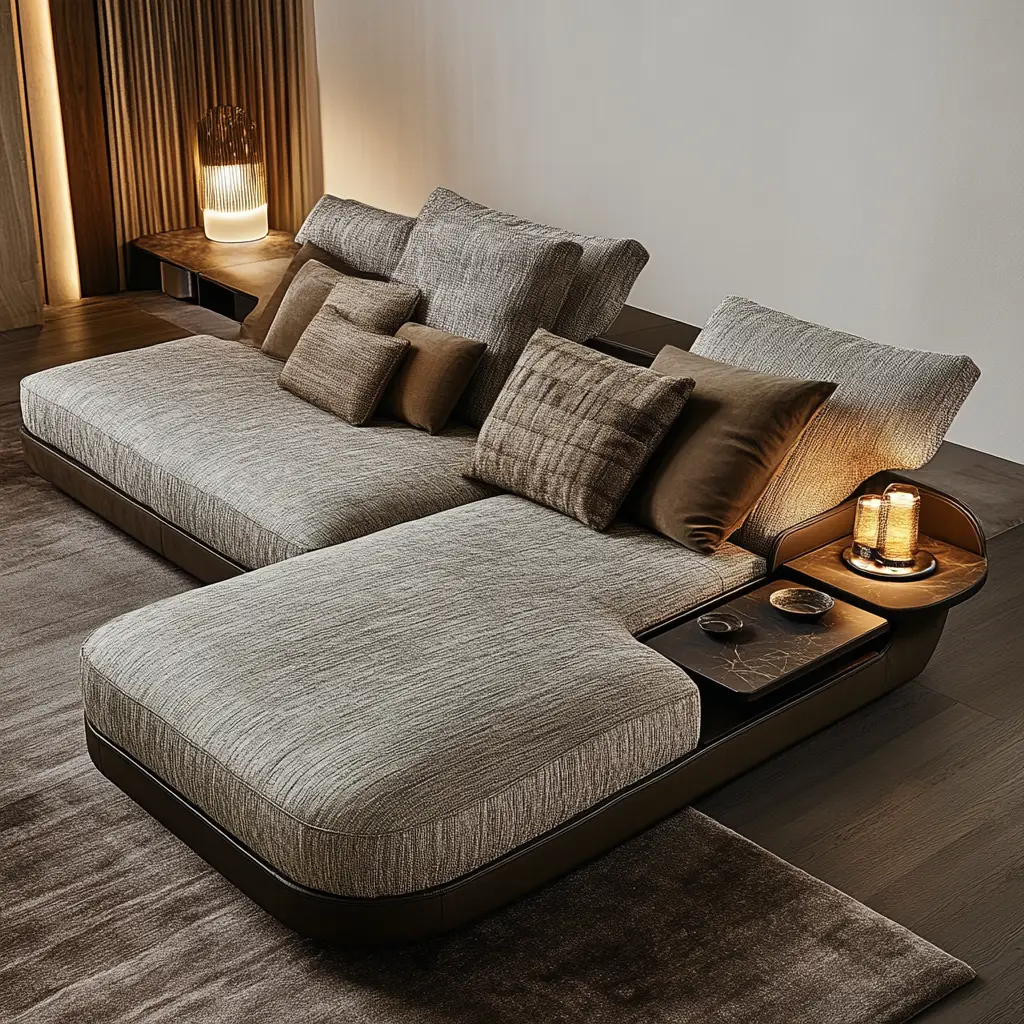 Sofas with Built-In Side Tables