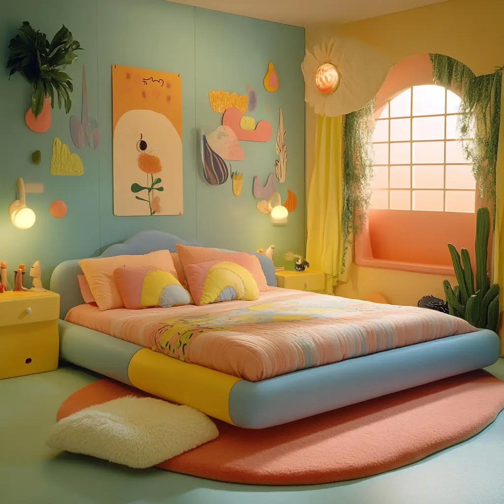 Soft Pastel Bedroom