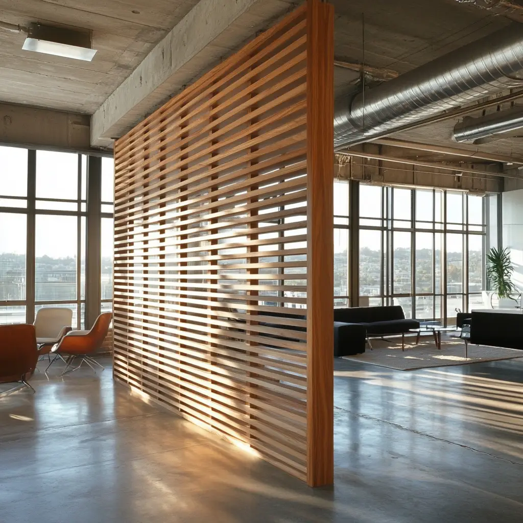 Wooden Slat Partitions