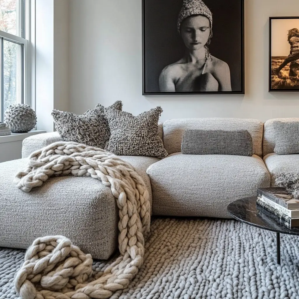 Add Cozy Texture With Chunky Knit Throws