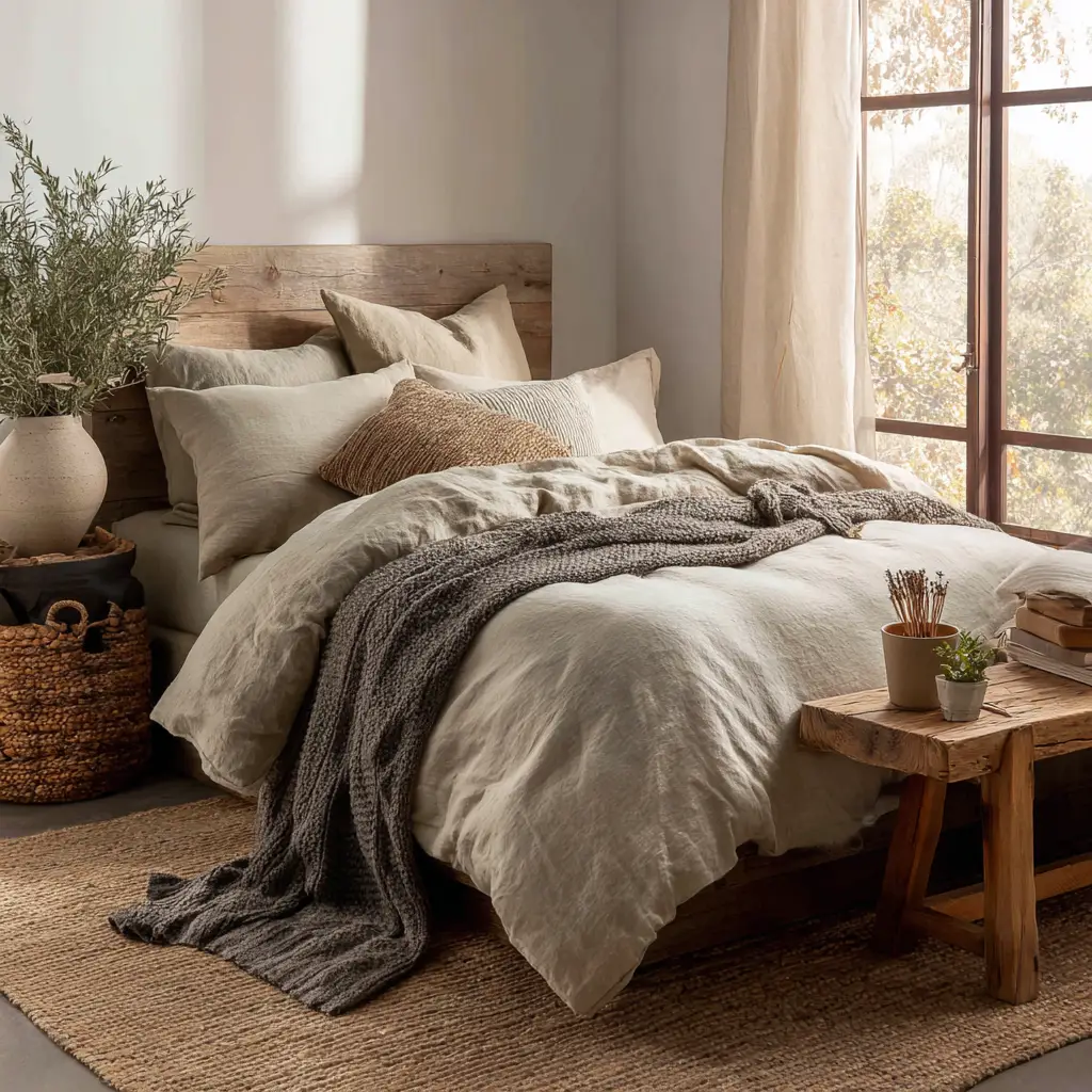 Add Linen or Cotton Bedding