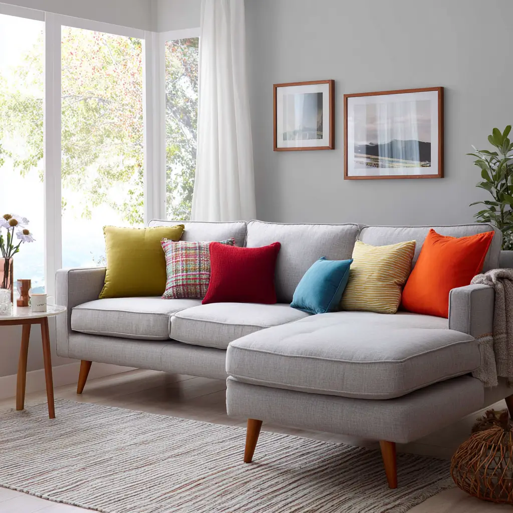 Add Pops of Color with Pillows