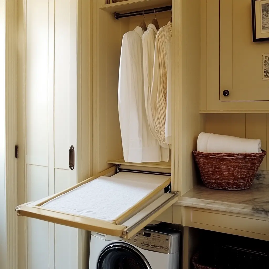 Add a Fold-Down Ironing Board