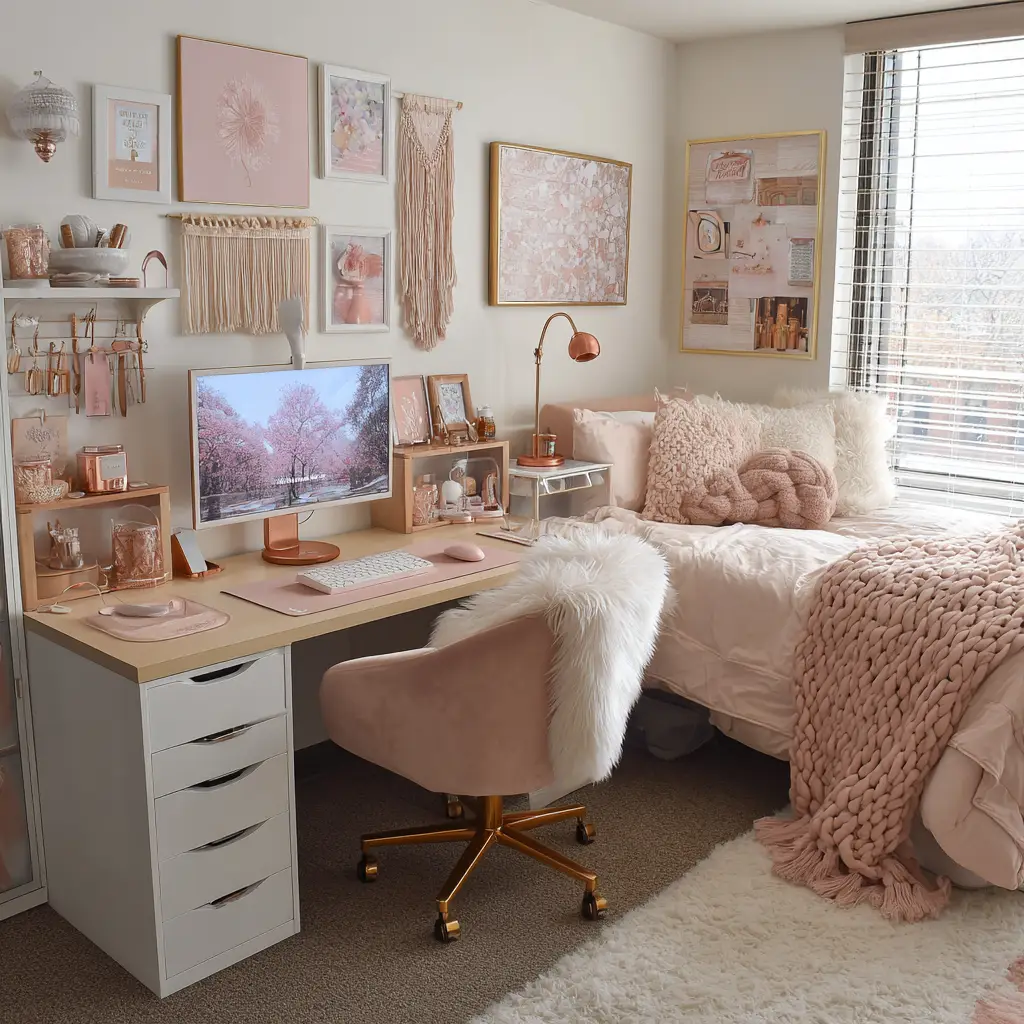 Add a Rose Gold Desk Setup