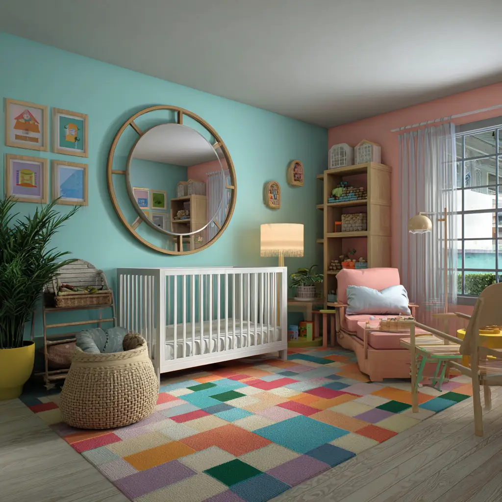 Add a Wall Mirror at Baby Level