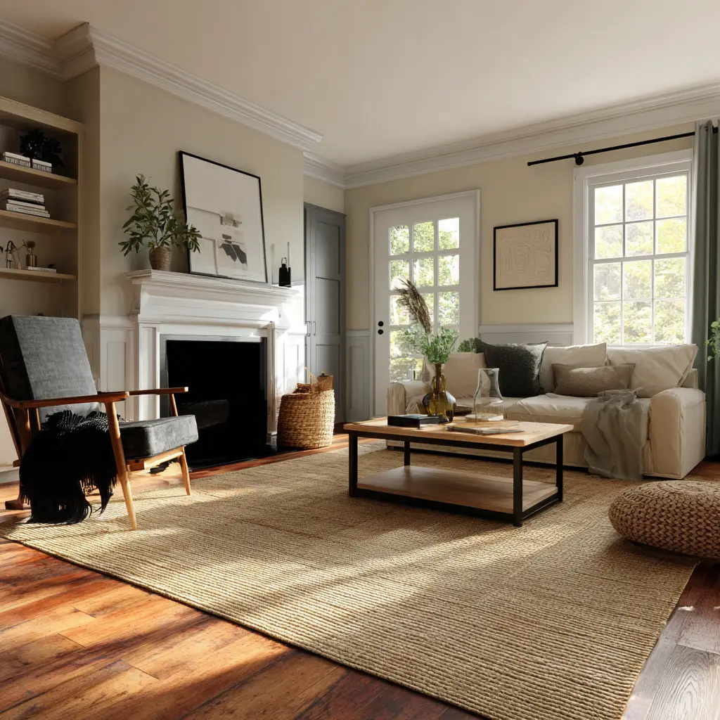 Add an Area Rug to Anchor the Room