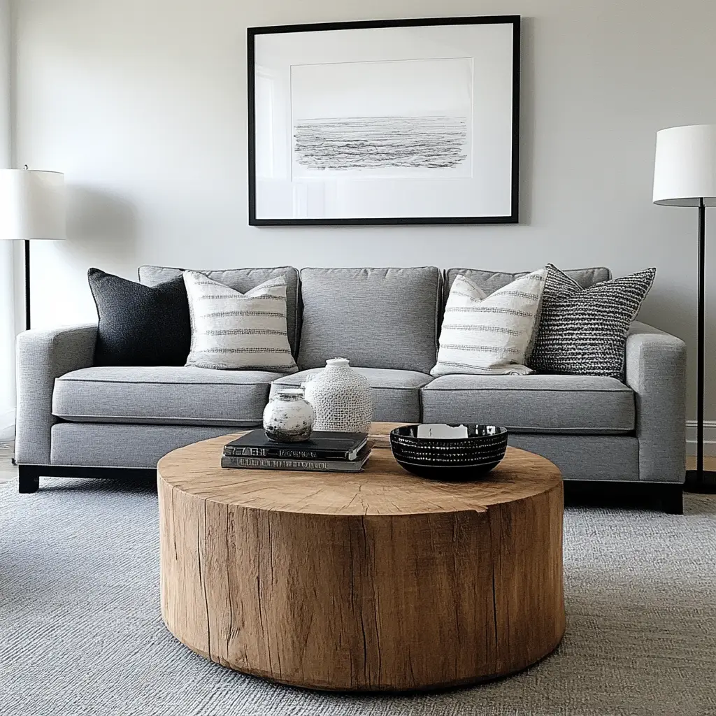 Balance With a Warm Wood Coffee Table