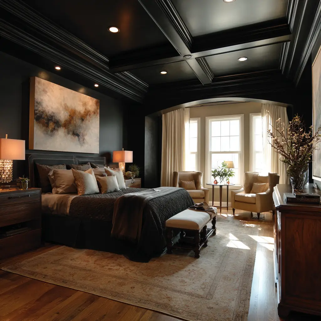 Black Ceiling with Light Walls
