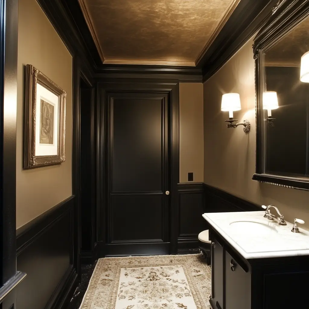 Black Ceiling with Neutral Walls