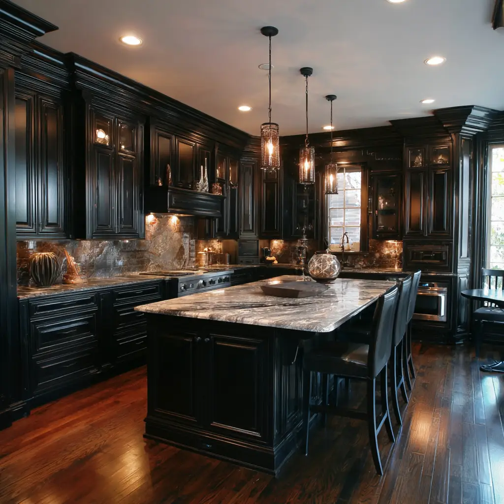 Black Kitchen Cabinets