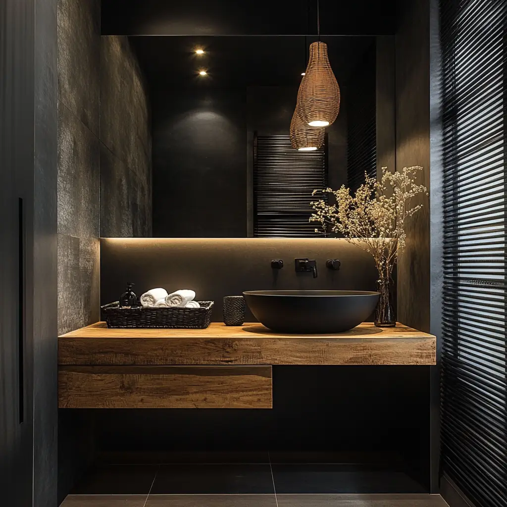 Black and Wood Balance