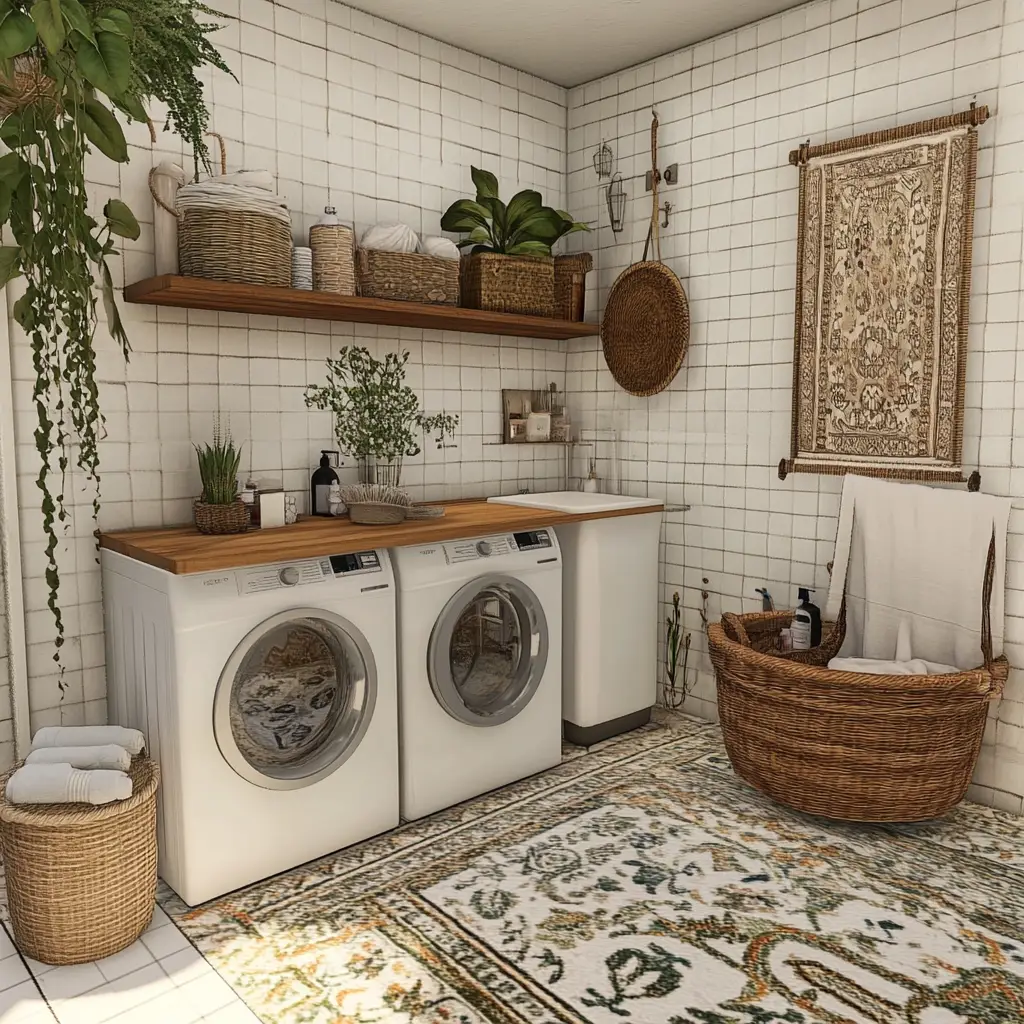 Boho Chic Laundry Room