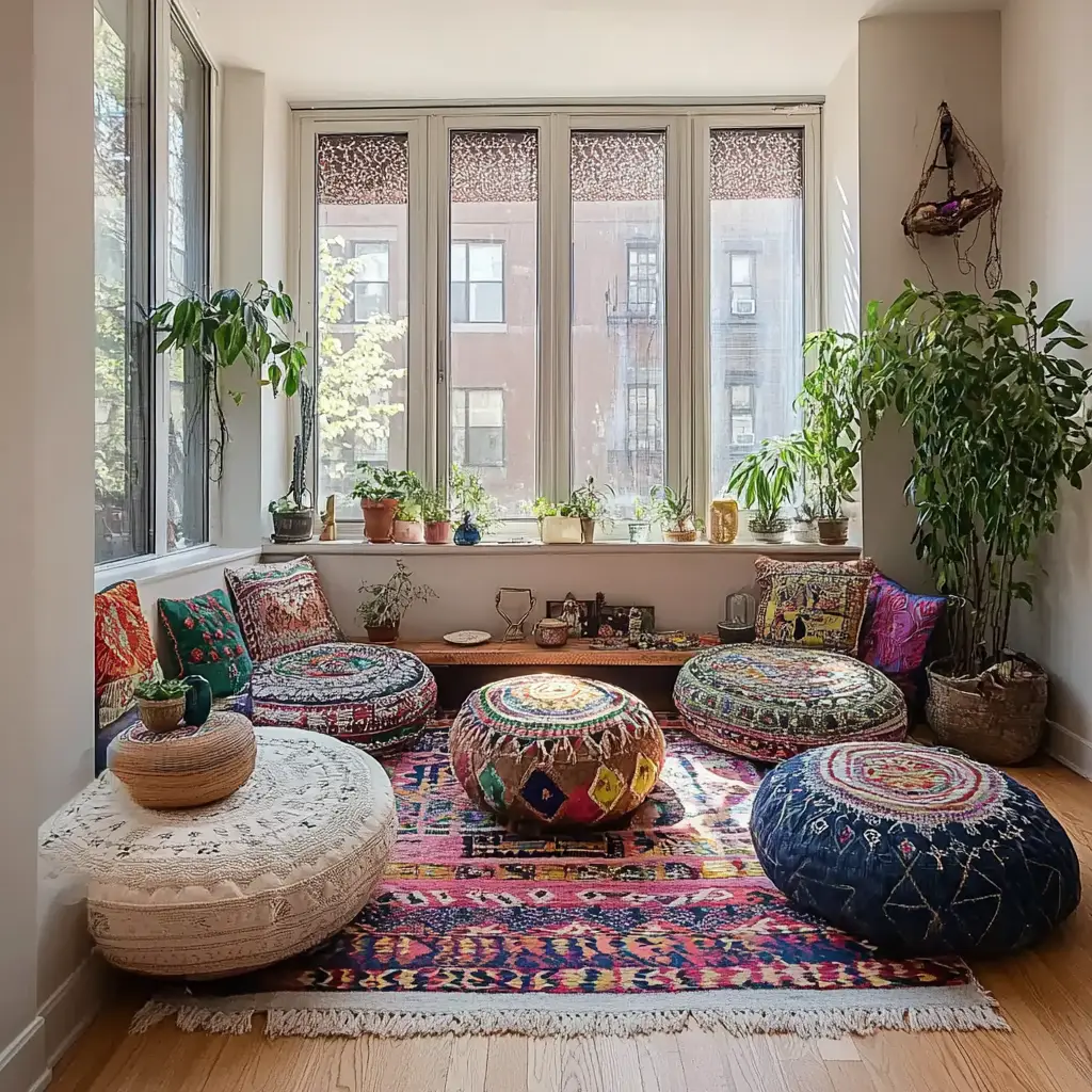 Boho with Floor Cushions