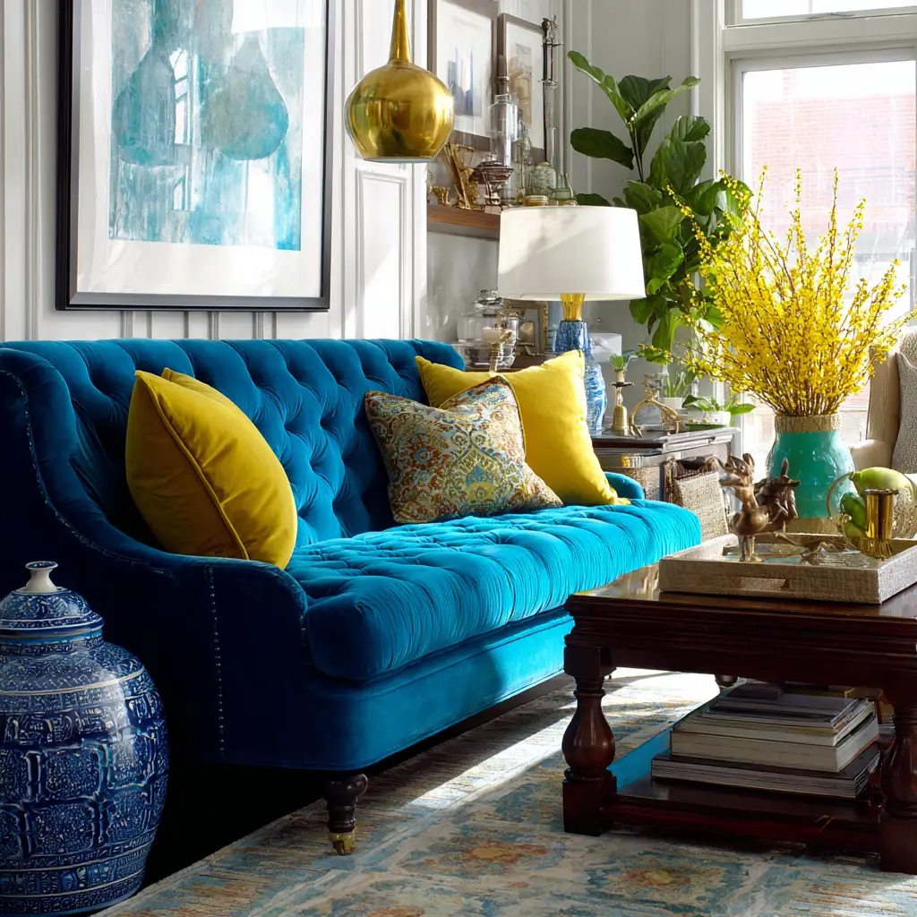 Bold Color Sofa as a Statement Piece