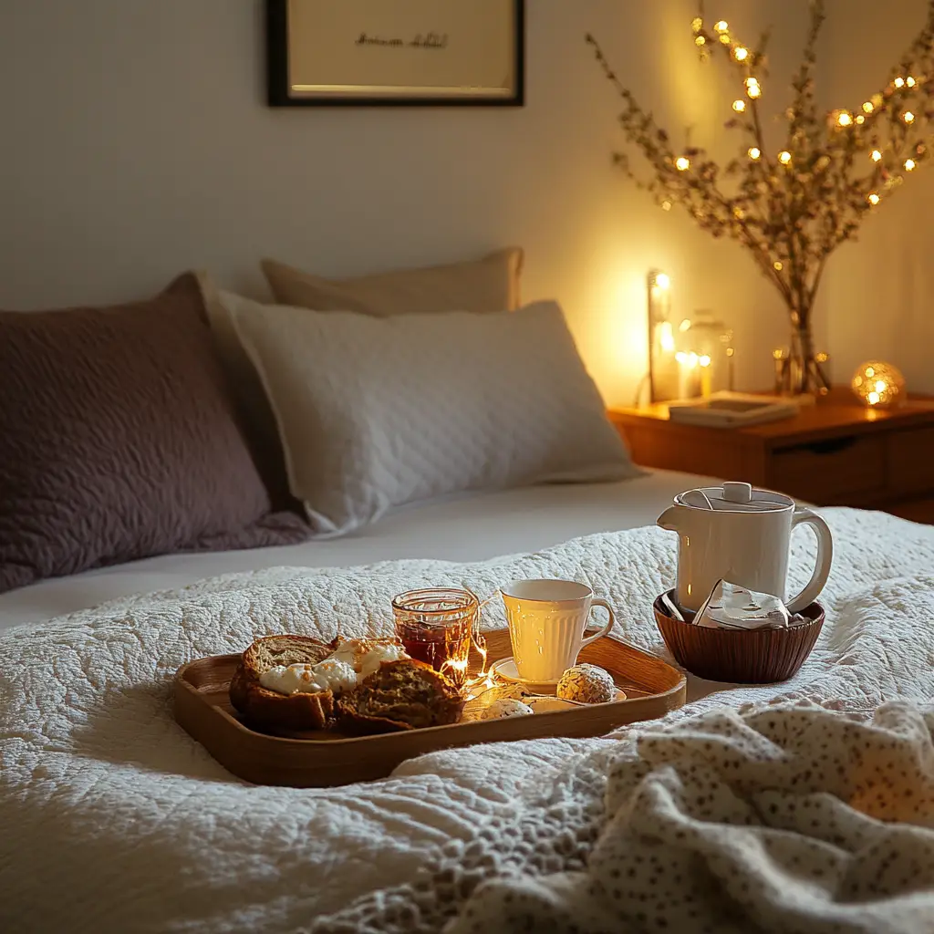 Breakfast-in-Bed Tray Setup