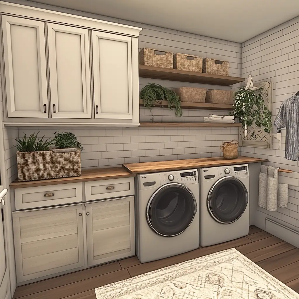 Built-In Cabinets and Folding Area