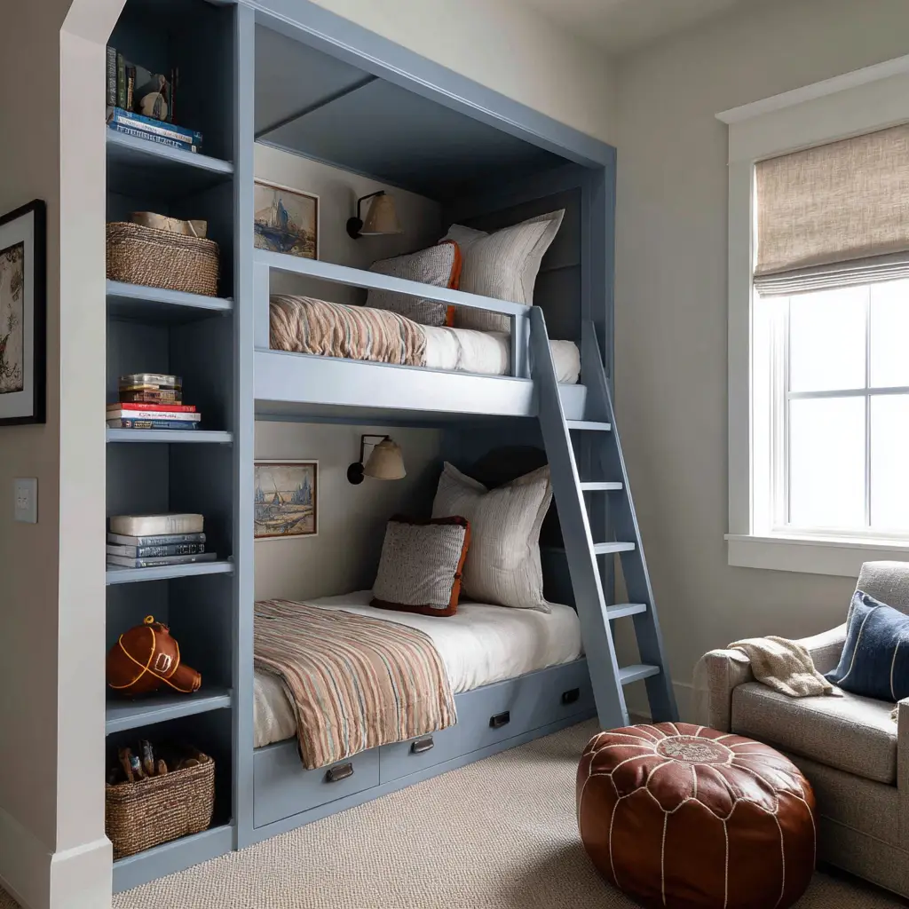 Bunk Beds with Built-In Storage