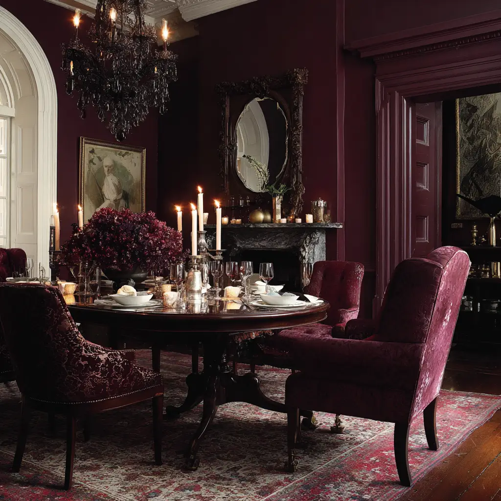 Burgundy Dining Room