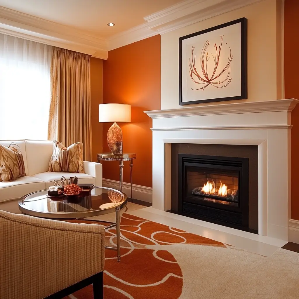 Burnt Orange and Cream