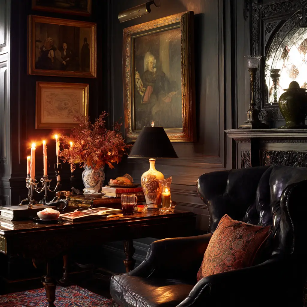 Candlelit Corners with Dark Walls