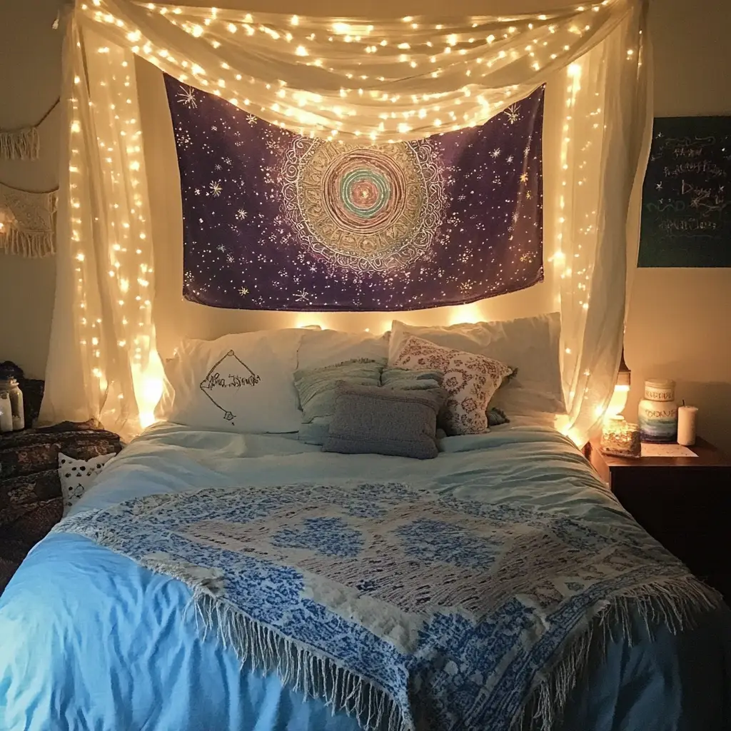 Canopy or Tapestry Over the Bed