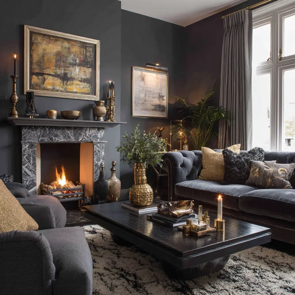 Charcoal and Gold for Luxe Vibes