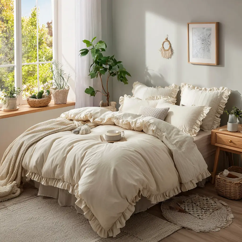 Choose Bedding with Ruffles or Patterns