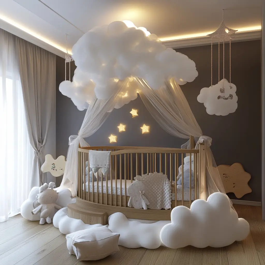 Cloud Crib Centerpiece