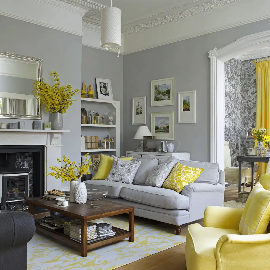 Cloud Grey with Soft Yellow