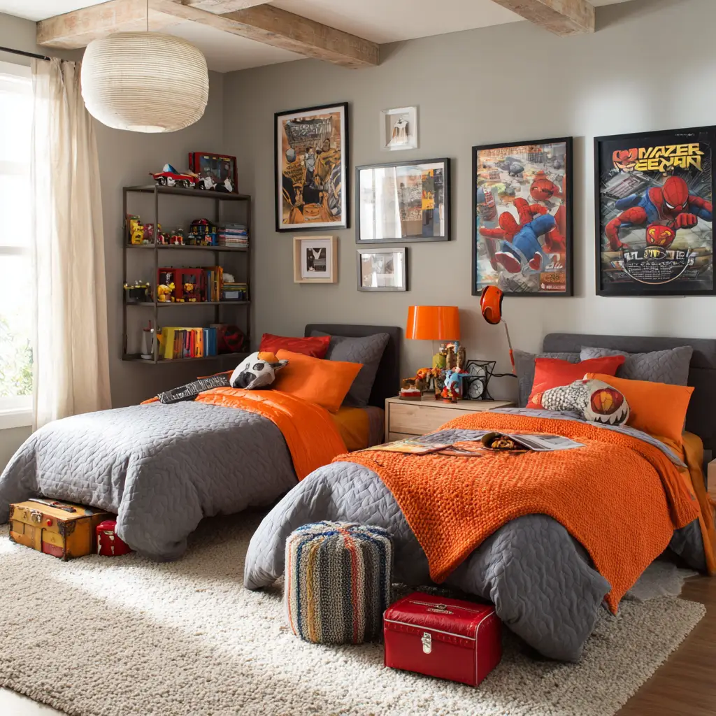 Color-Coded Bedding and Decor