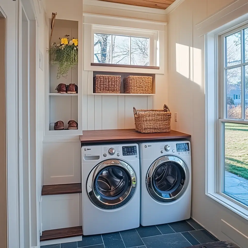 Combine Laundry with Mudroom Features