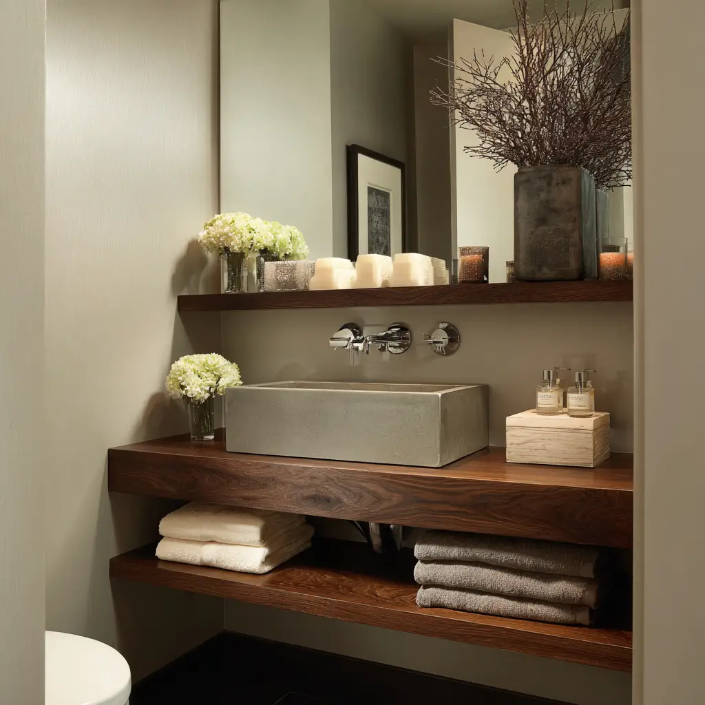 Compact Floating Shelf Vanity