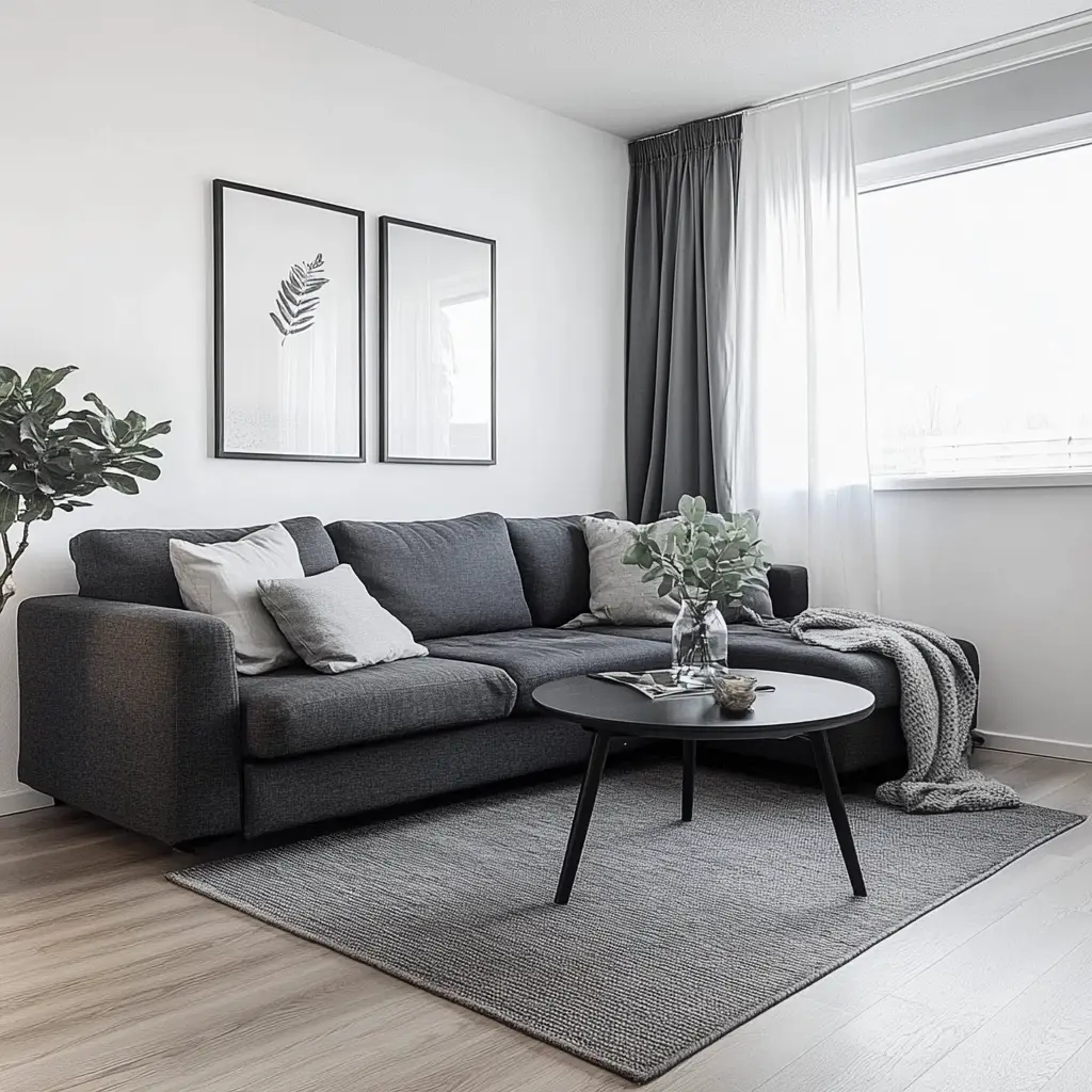 Contrast with Crisp White Walls