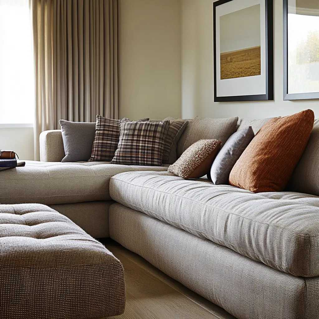 Corner Sofa with Ottoman