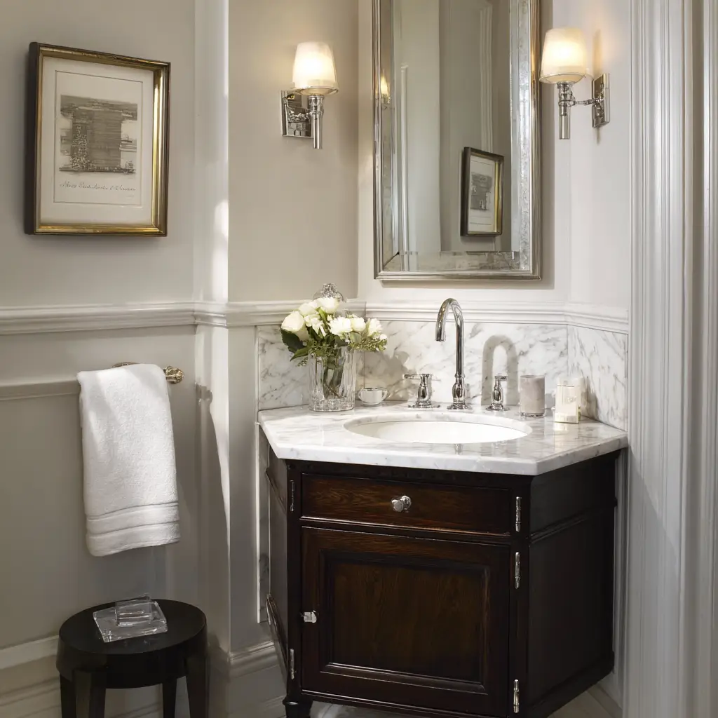 Corner Vanity for Tight Spaces
